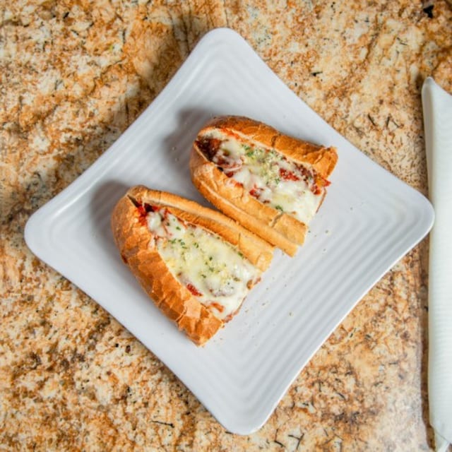 Sausage, Peppers, Onions & Cheese Sub.