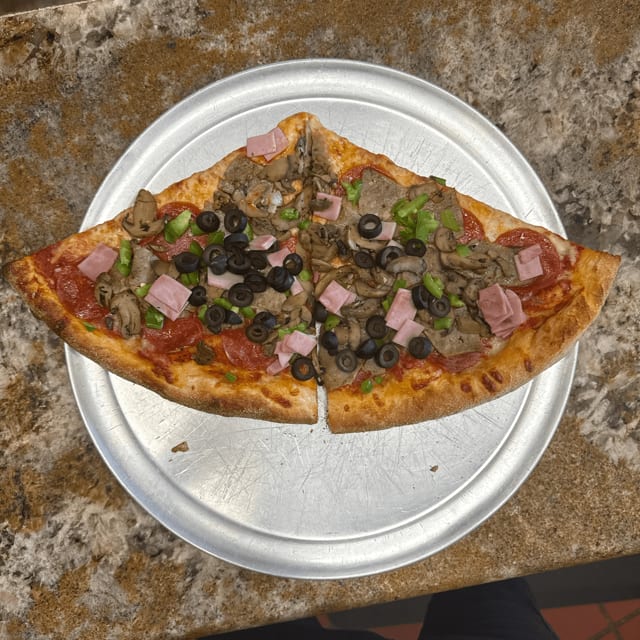 Gourmet Pizza Slice.